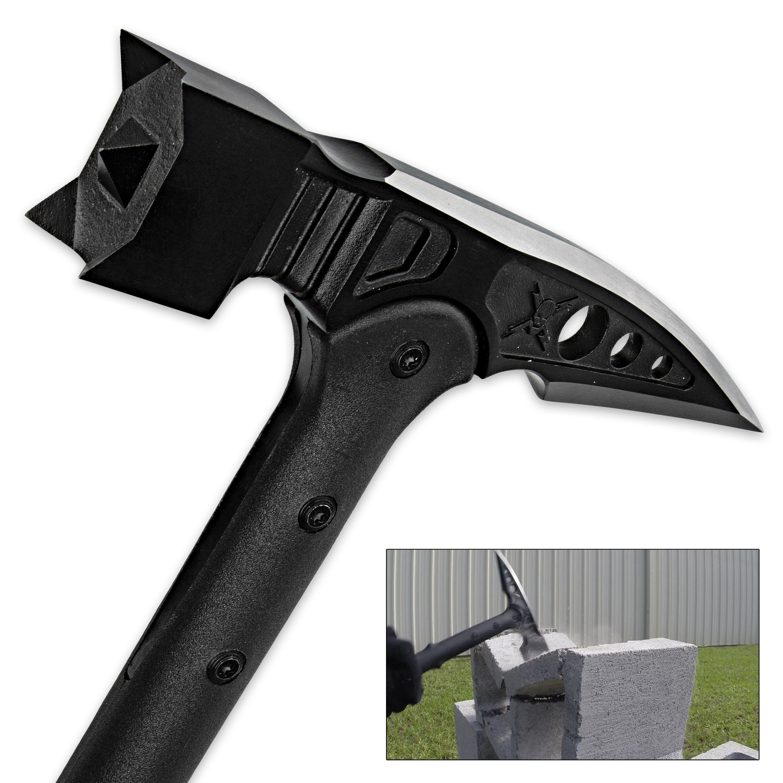 M48 Tactical Combat Survival Hunting Battle War Axe Hammer with Cover