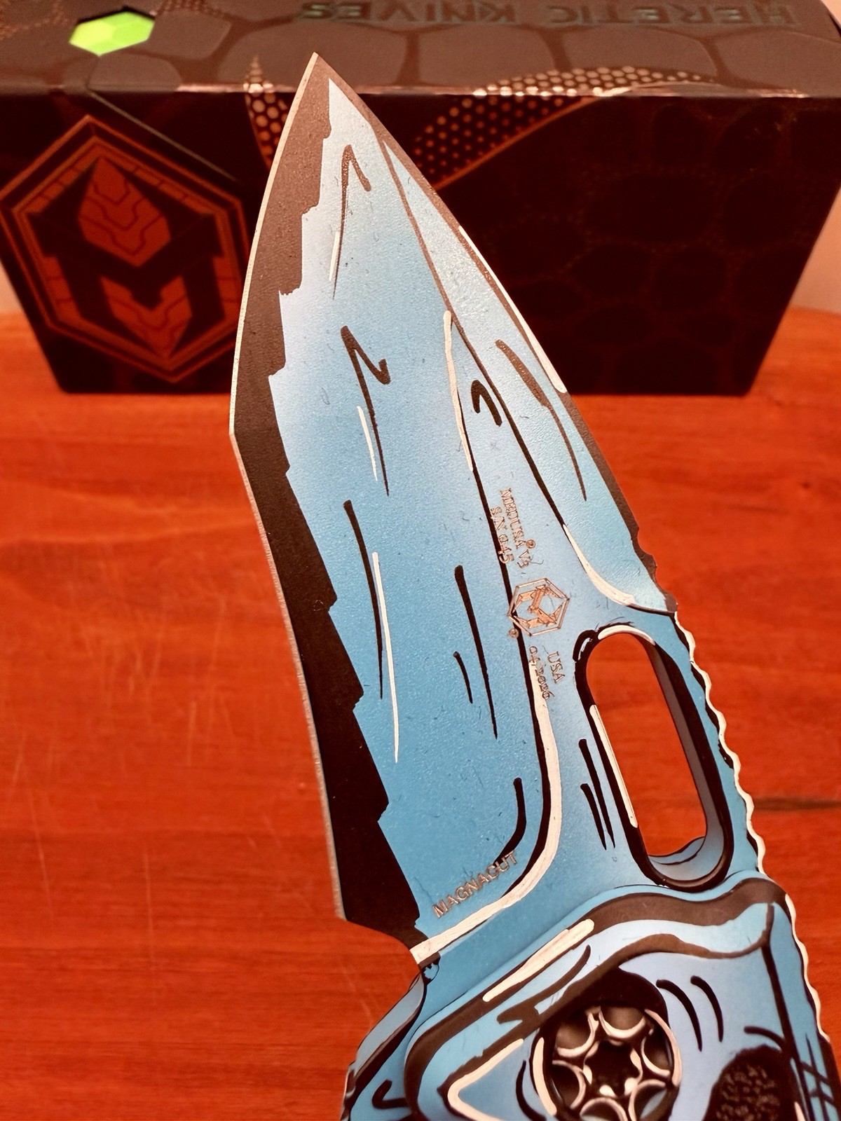 Heretic Medusa Manual Recurve Cel Shading Turquoise MagnaCut Framelock BNIB