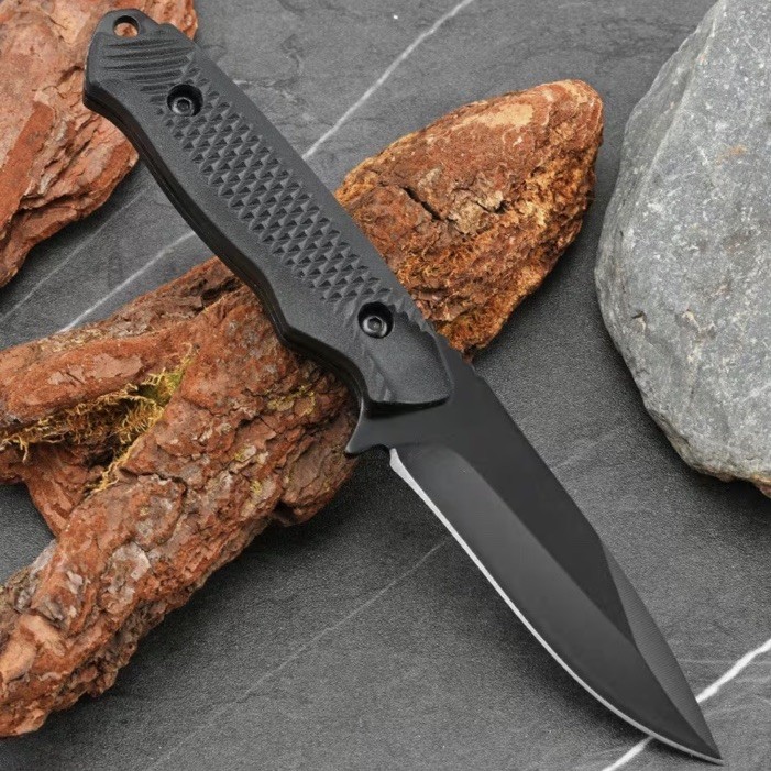 Protector 8” Inch Hunting Knife with Sheath Black Fishing Knife With Sheath