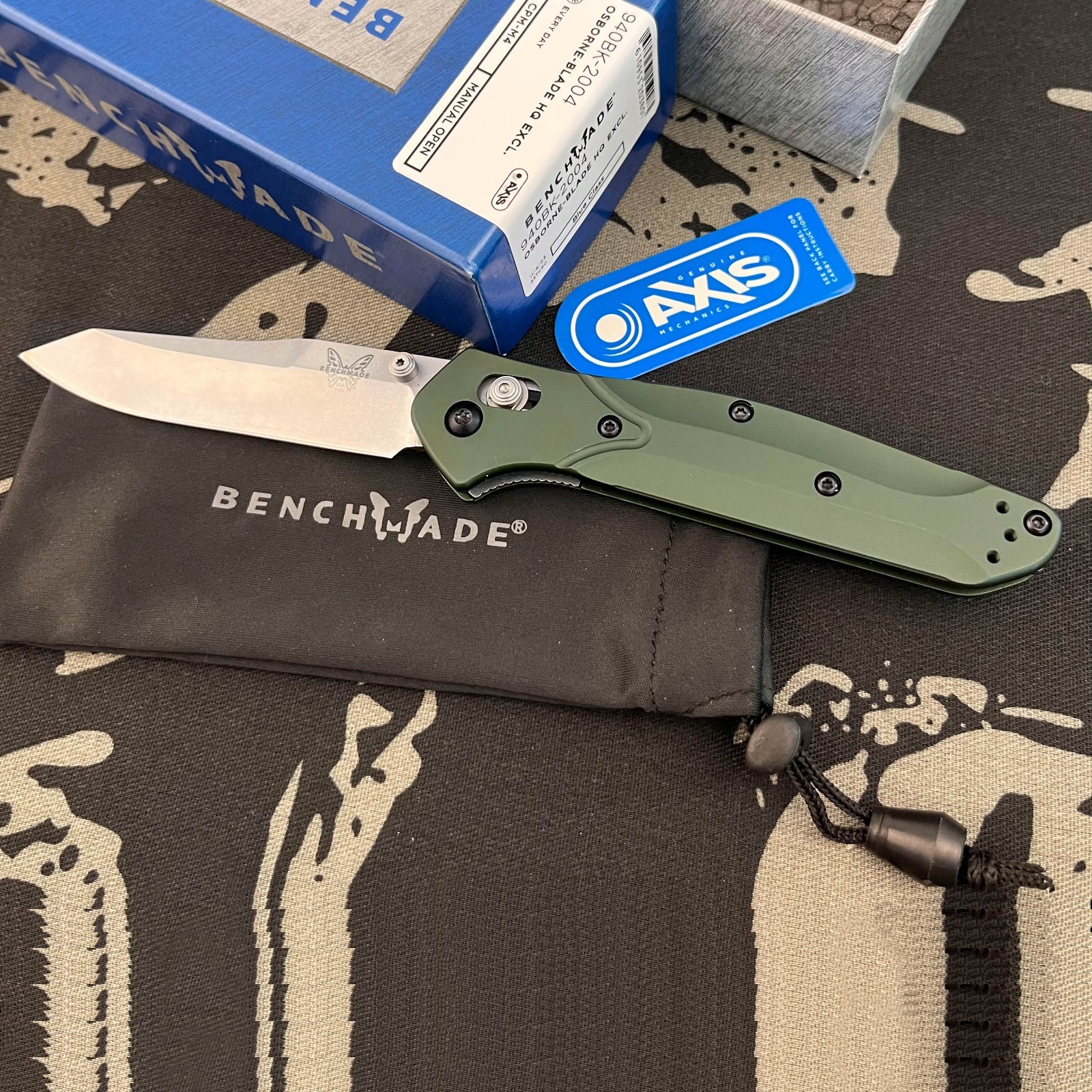 Benchmade 940 OSBORNE GREEN ALUMINUM CPM-S30V BLADE 3.4» Folding Knife