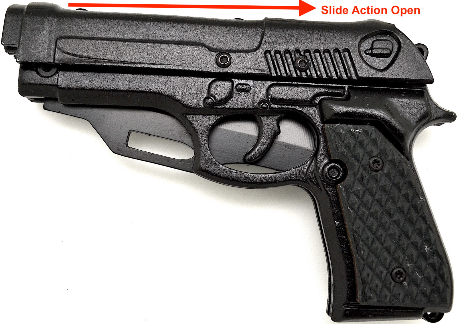 8″ NEW Black Hand Pistol GUN 9MM Beretta Glock POCKET KNIFE Rifle Folding Knives