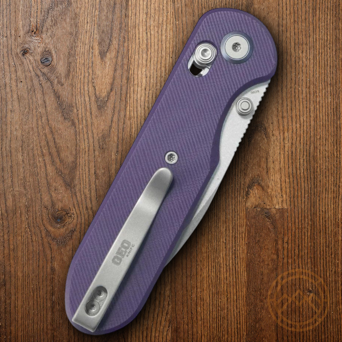 GEO Knife Ethereal Folding Knife 3″ Bohler M390 Steel Blade Purple G10 Handle