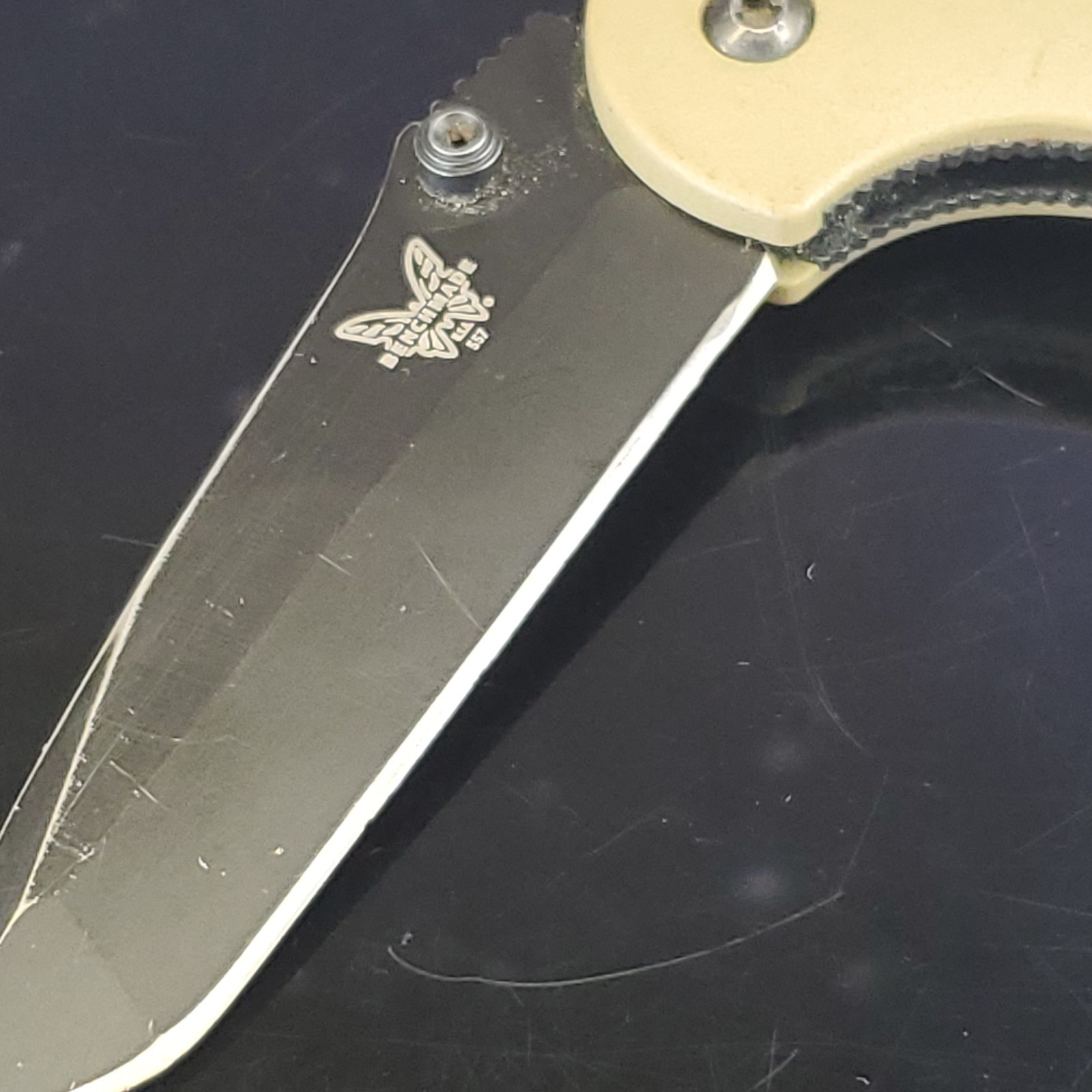 Benchmade 557 154CM Mini Griptilian Tanto Mel Pardue Folding Knife RARE Coyote