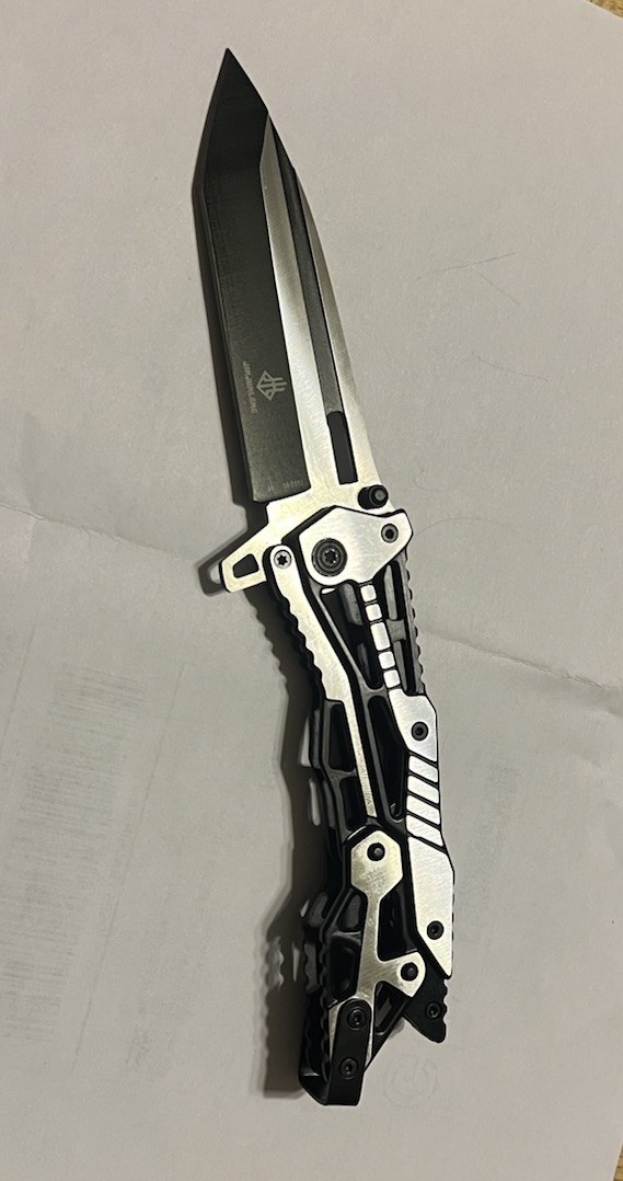 JinJunLang JL16011L Tanto Folding Knife 440C Steel Tactical Pocket EDC