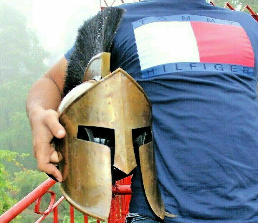 Spartan 300 king Leonidas helmet plume Greek helmet Larp Replica home decorative