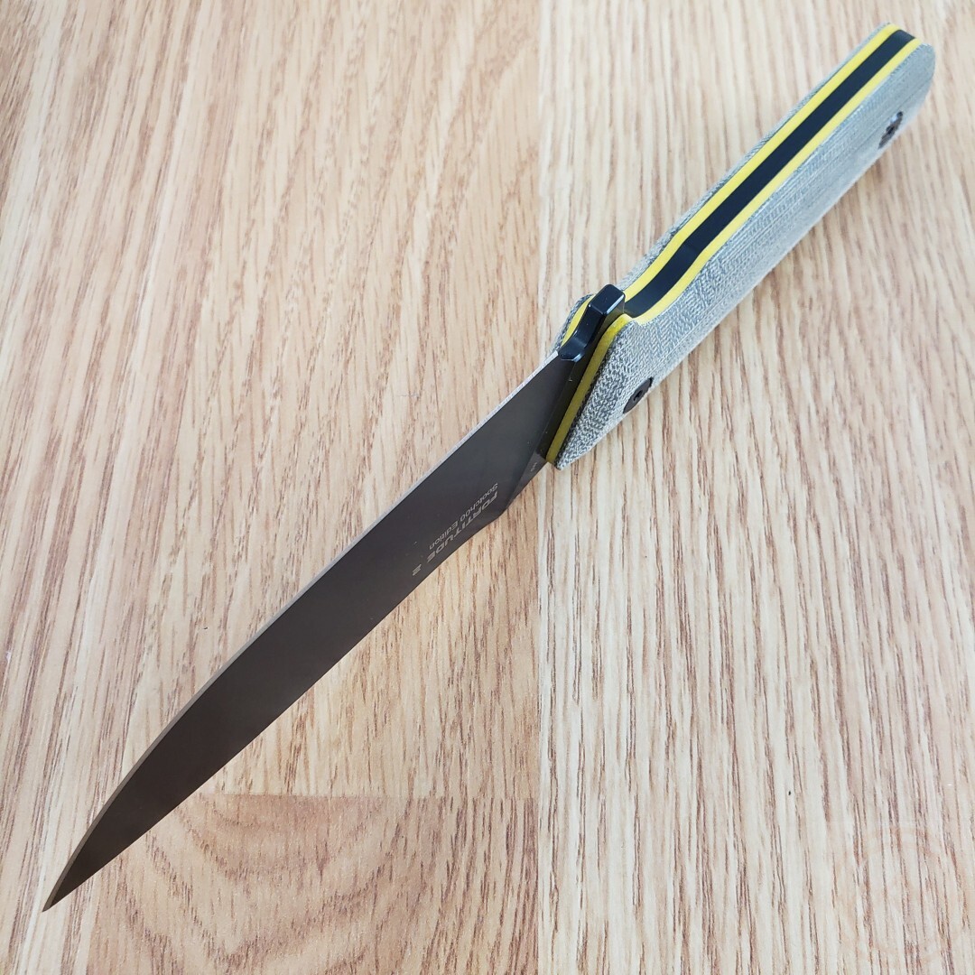 Oknife Fortitude 2 Fixed Knife 4″ Black CPM S35VN Steel Blade Micarta/G10 Handle