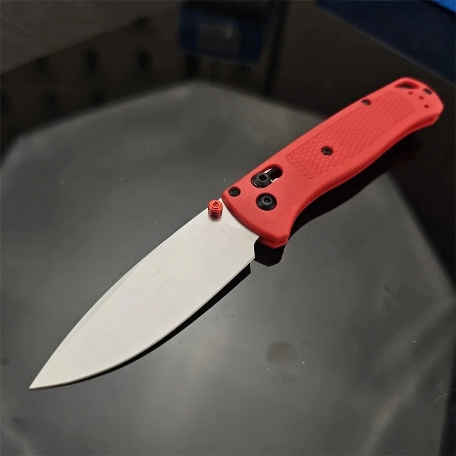 Manual Folding Custom 535 Pocket Knife 440CSteel Blade Nylon Glass Fiber Handle