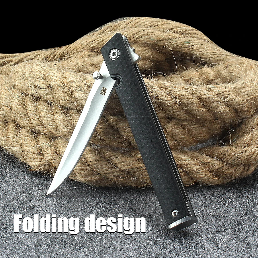 M390 Composite Fiber Jack Knives Tanto Flip Composite Fiber Handle Pocket -US-1X