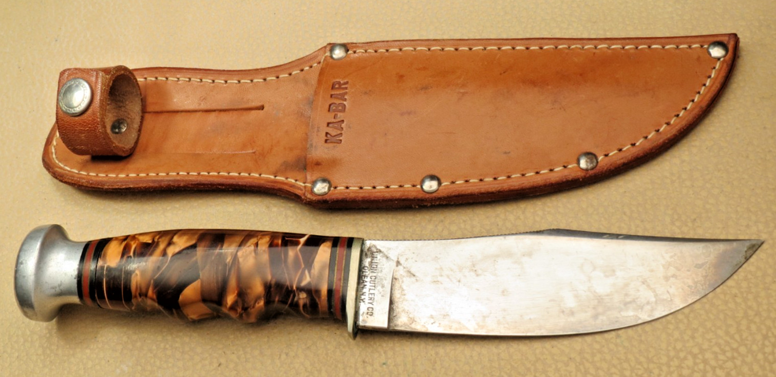 Antique 1920’s to WWII KA-BAR UNION CUTLERY Hunting Knife Great Handle – Unused