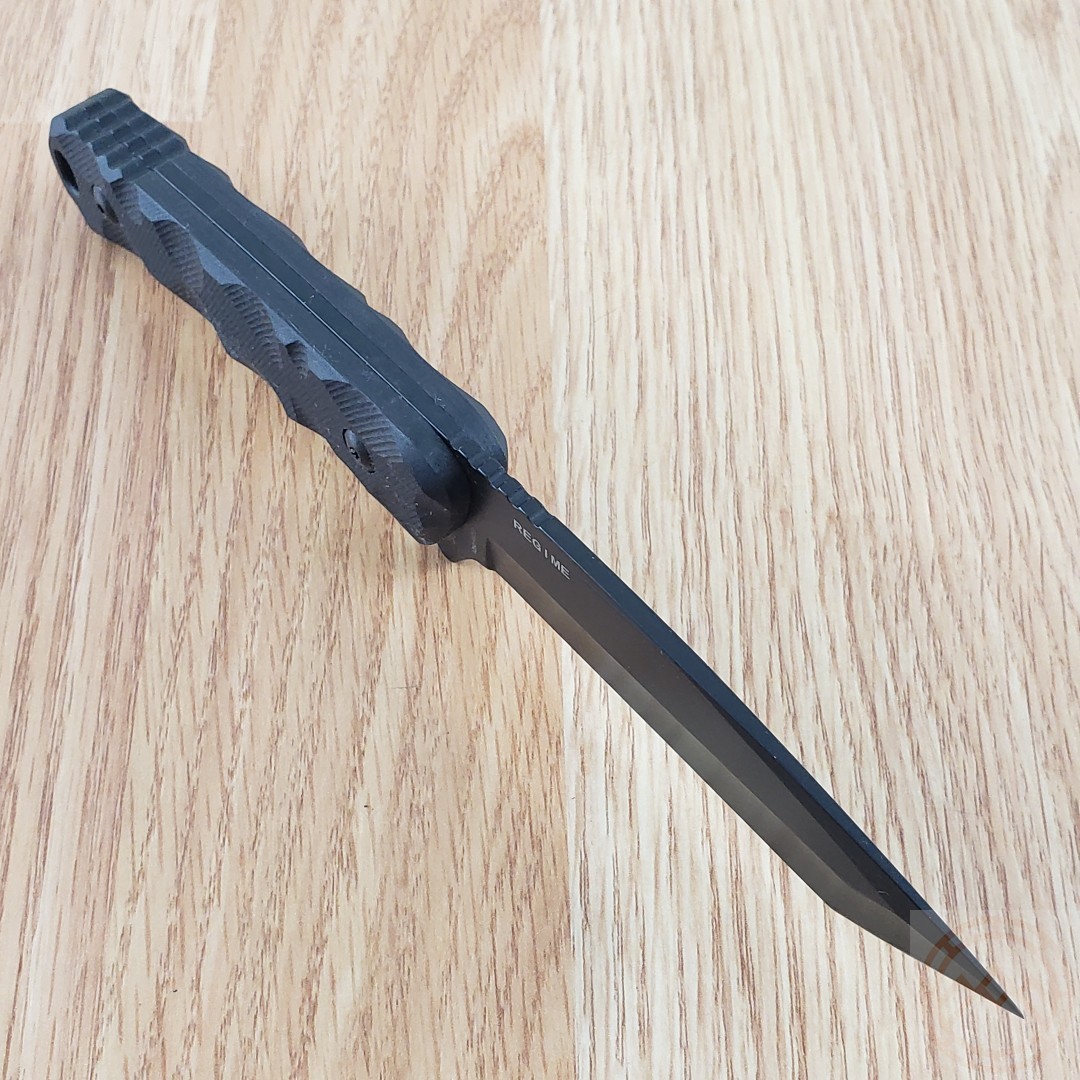 Schrade Regime Fixed Knife 3.83″ AUS-8 Stainless Tanto Blade Black G10 Handle