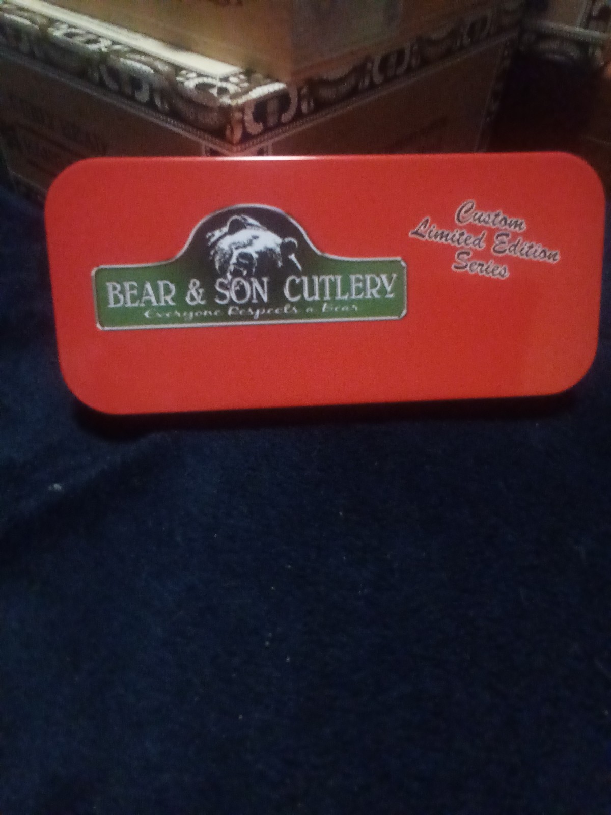 BEAR AND SON POCKET KNIFE 3 3/4 LOCK BACK MADE IN THE USA WITH INDIA STAG HANDLE