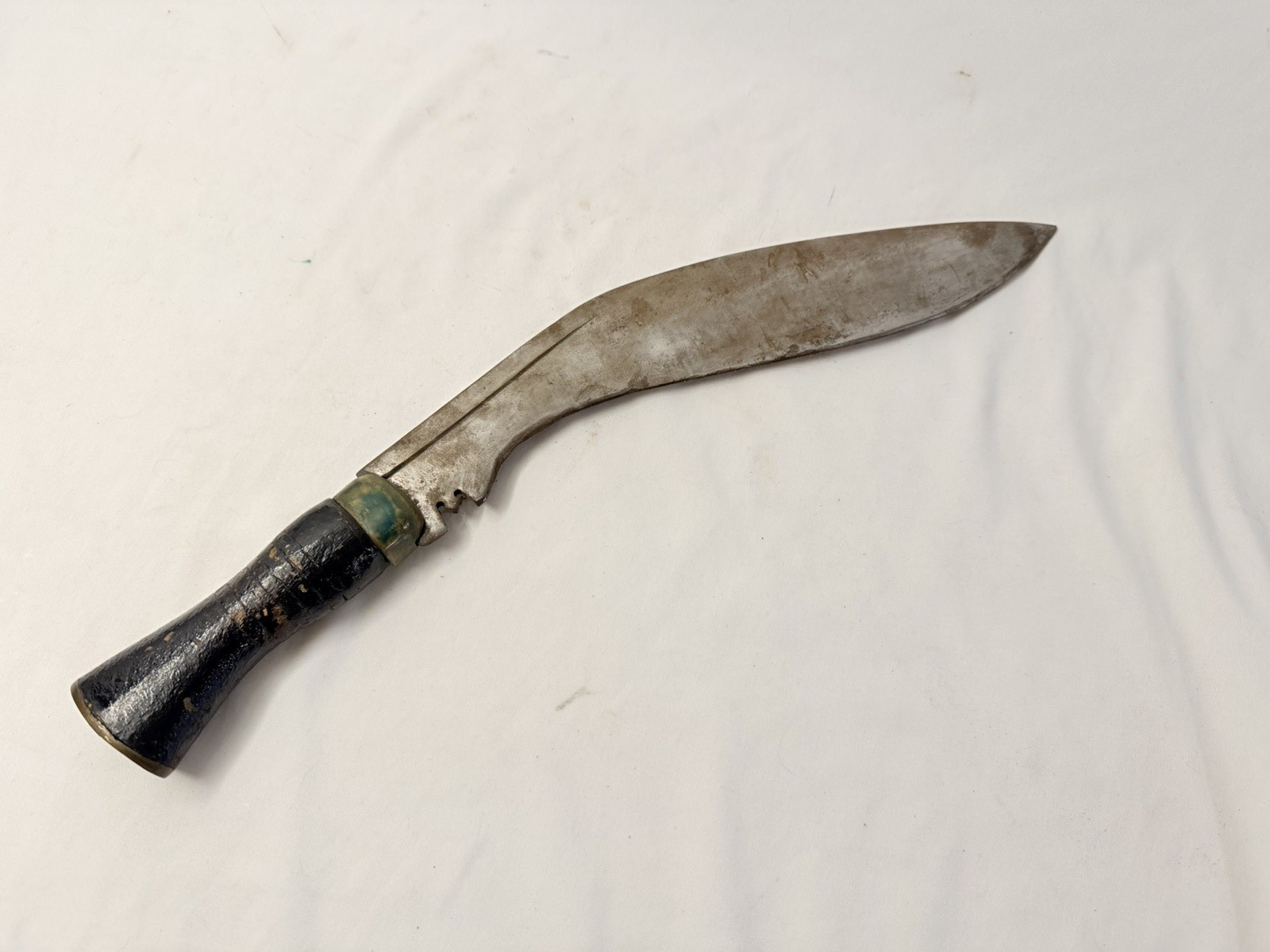 Old Vtg India Indian Army Kukri Gurkha Fighting Knife Blade Set Of 3 W/Scabbard