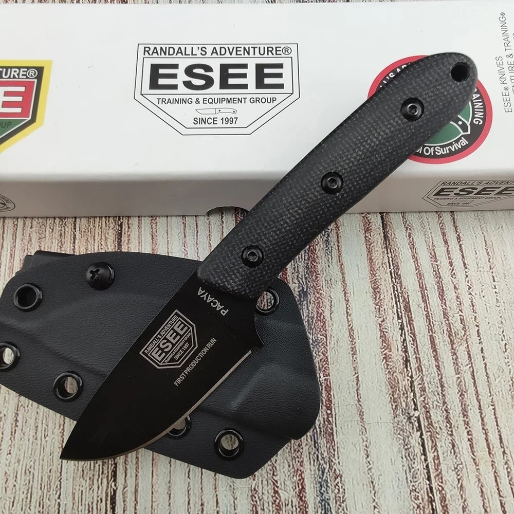 ESEE Pacaya Knife Multi-purpose Fixed D2 Blade Knife with Kydex Sheath