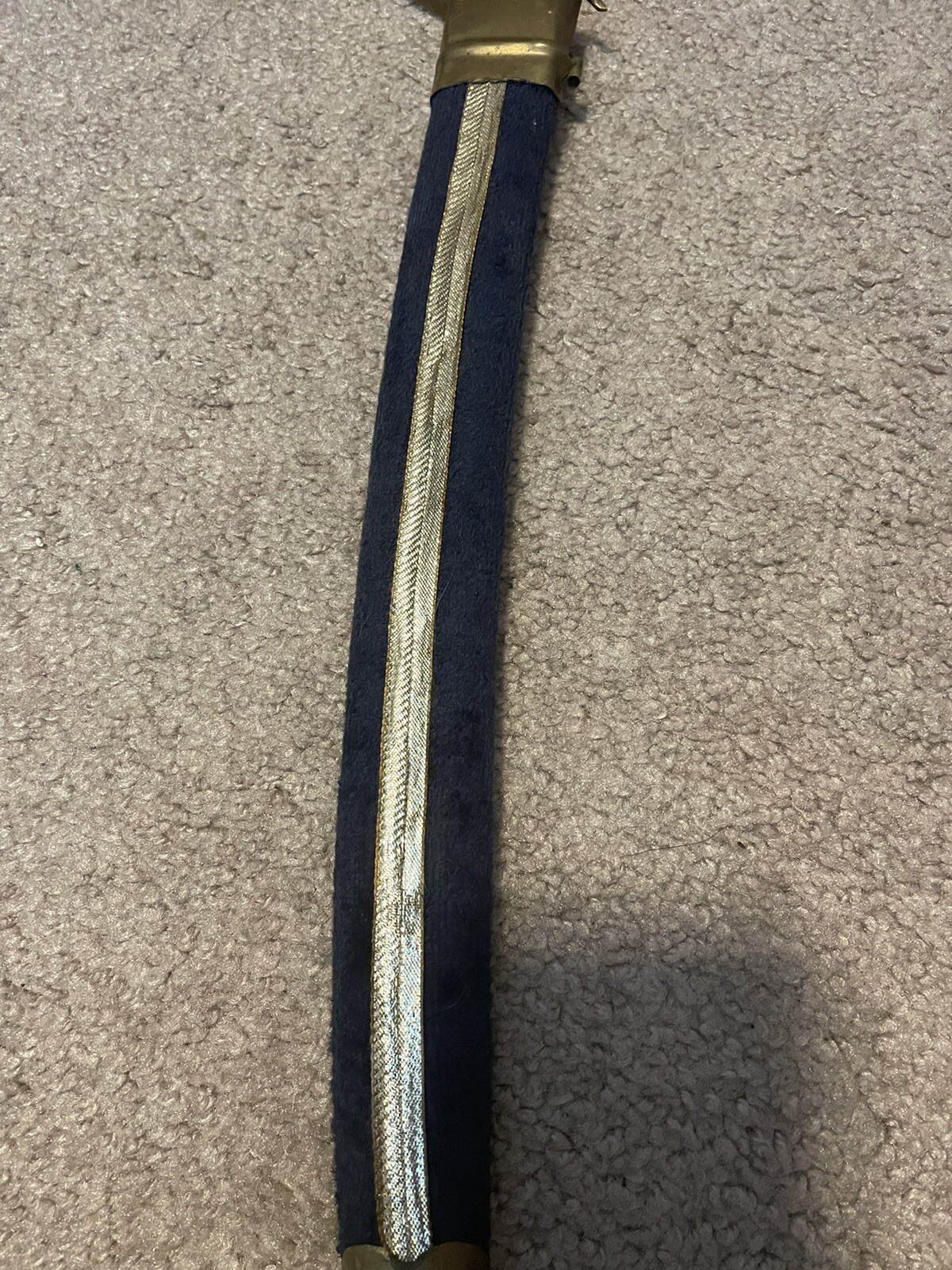 Vintage Made In India Curved Katana Or Sword With Fabric Sheath