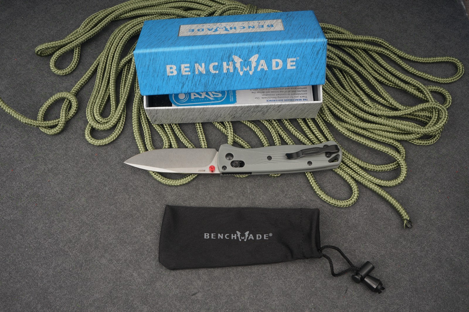 Benchmade 535BK-4 Bugout Gray Aluminum Handle M390 Stainless Steel Knife