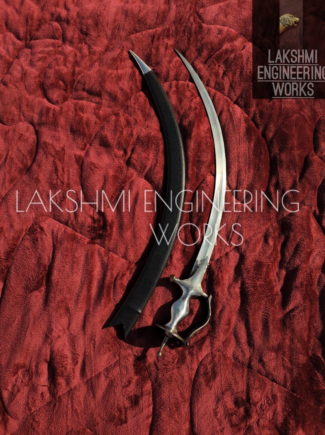 GOLIYA SWORD,Punjabi HandForged GOLIYA SWORD, Sarabloha Kamani Blade, Mild Steel