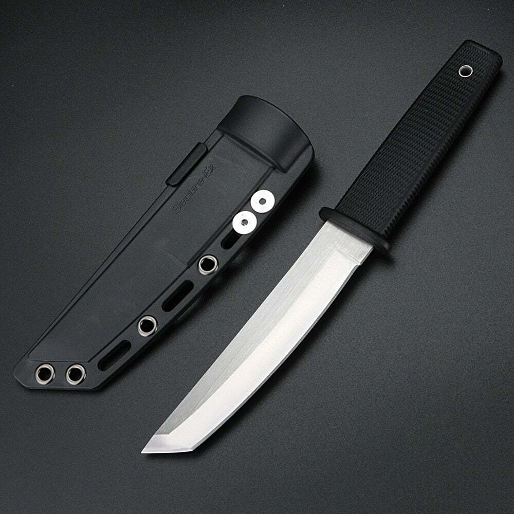 Stainless Steel Long Plastic Handle Outdoor Tactical Knife ABS Sheath, Sports