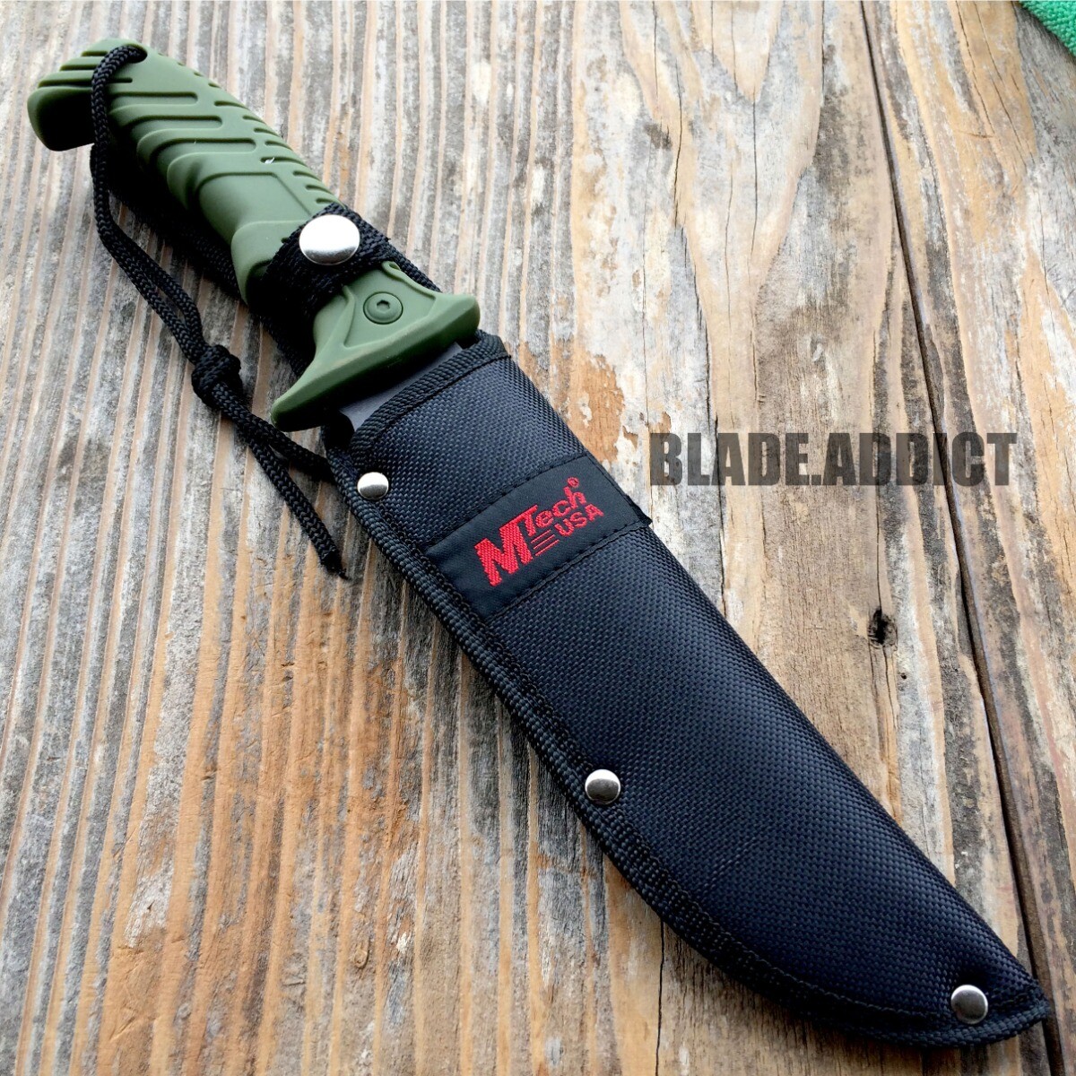 13″ TACTICAL SURVIVAL Rambo Hunting FIXED BLADE KNIFE Army Bowie w/ SHEATH New