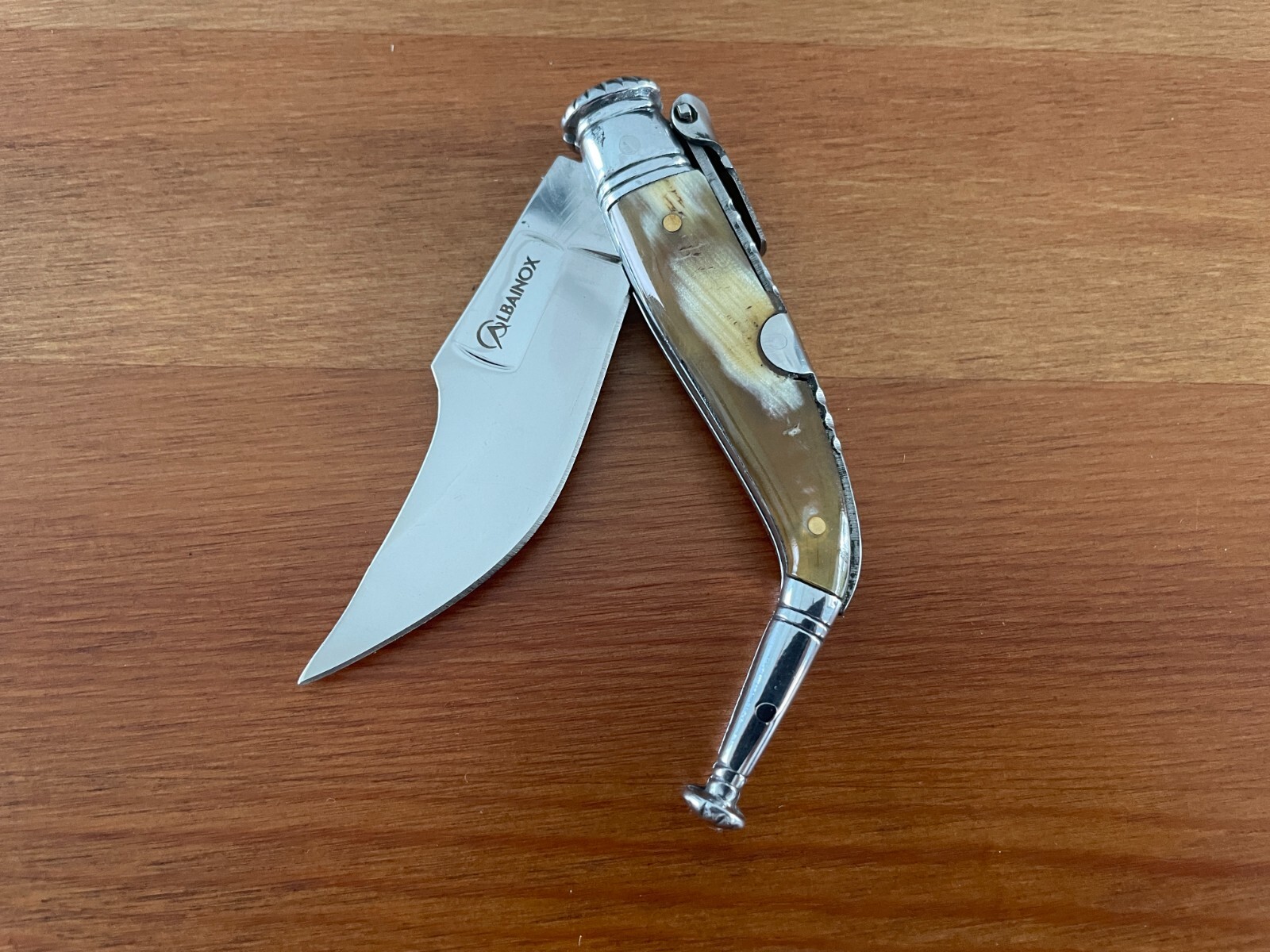 2.75″ Navaja Jerezana Pocket Knife Bullhorn Scales with Ratchet – US Seller