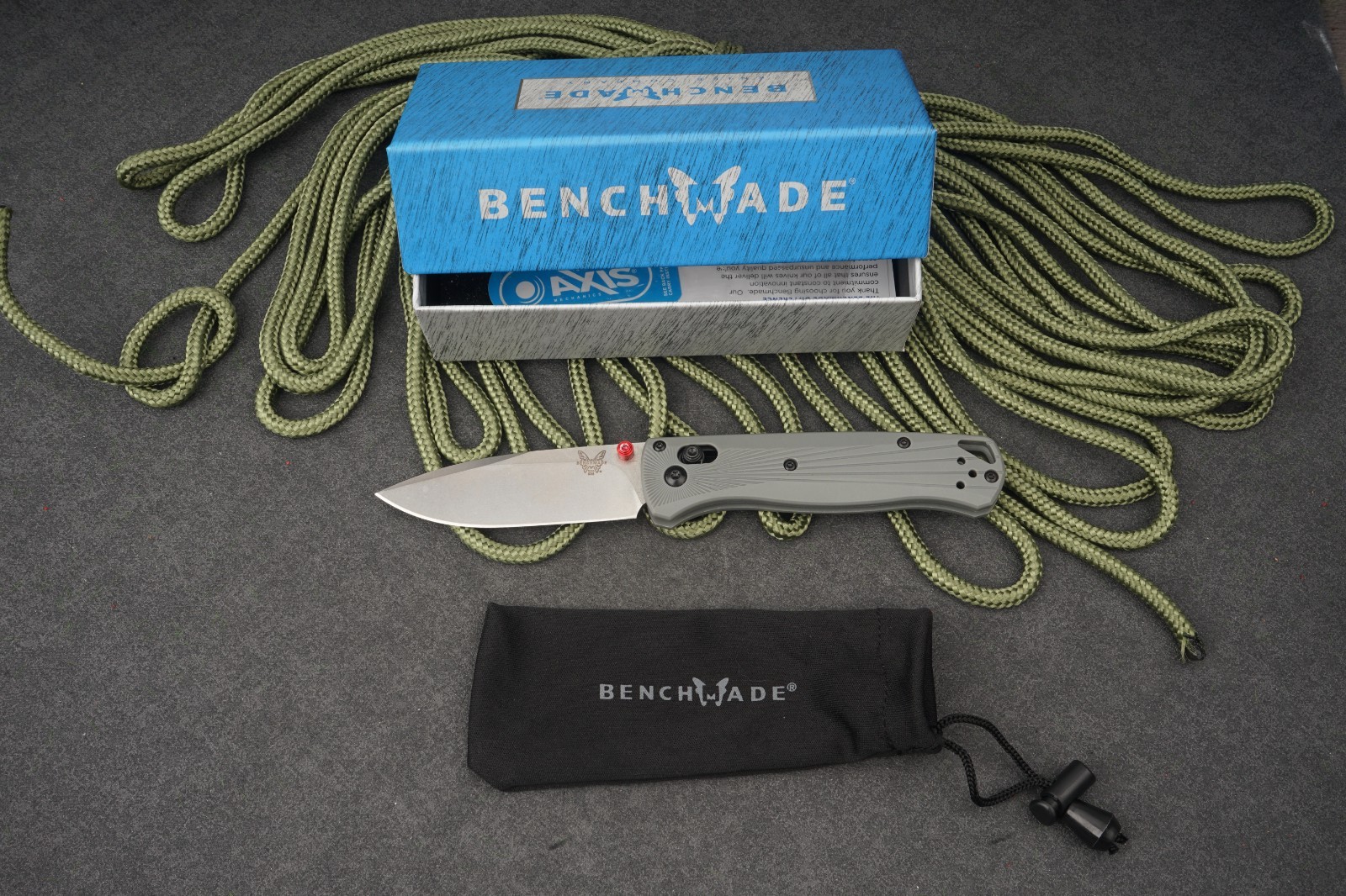Benchmade 535BK-4 Bugout Gray Aluminum Handle M390 Stainless Steel Knife