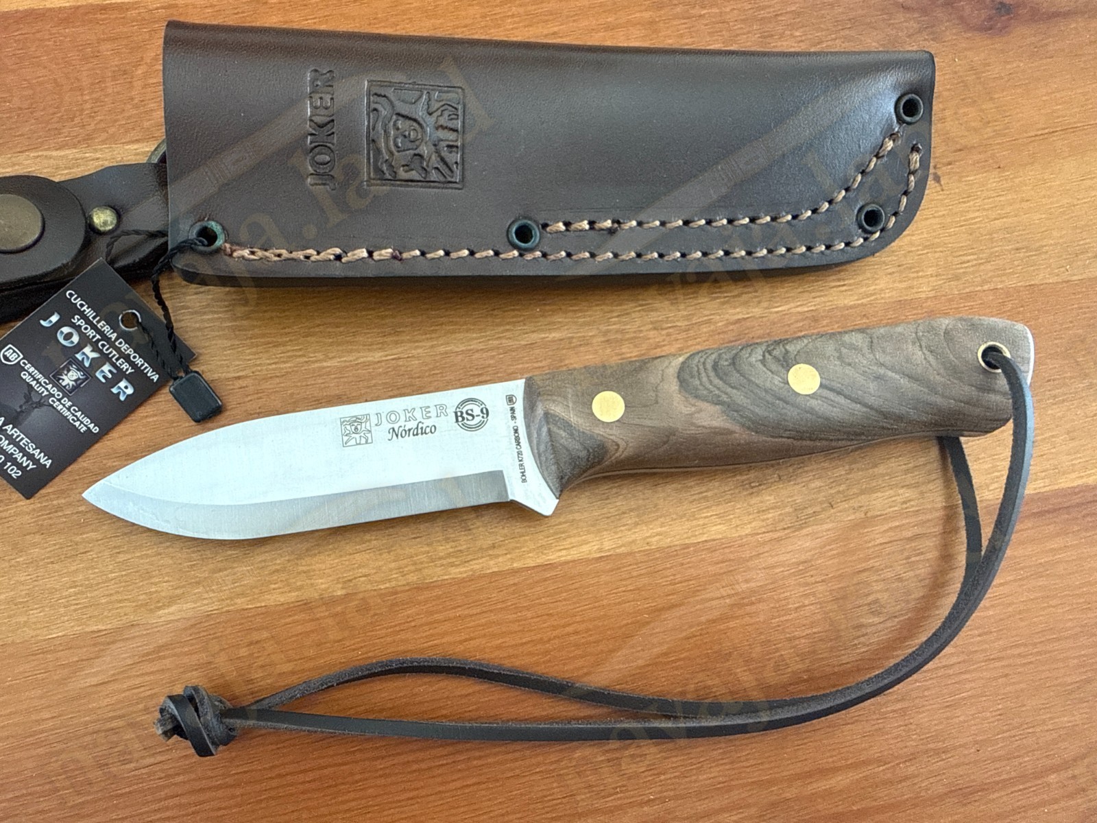 Joker Nordico Bushcraft Fixed Knife 3.9″ Böhler K720 Carbon Steel Walnut Handle