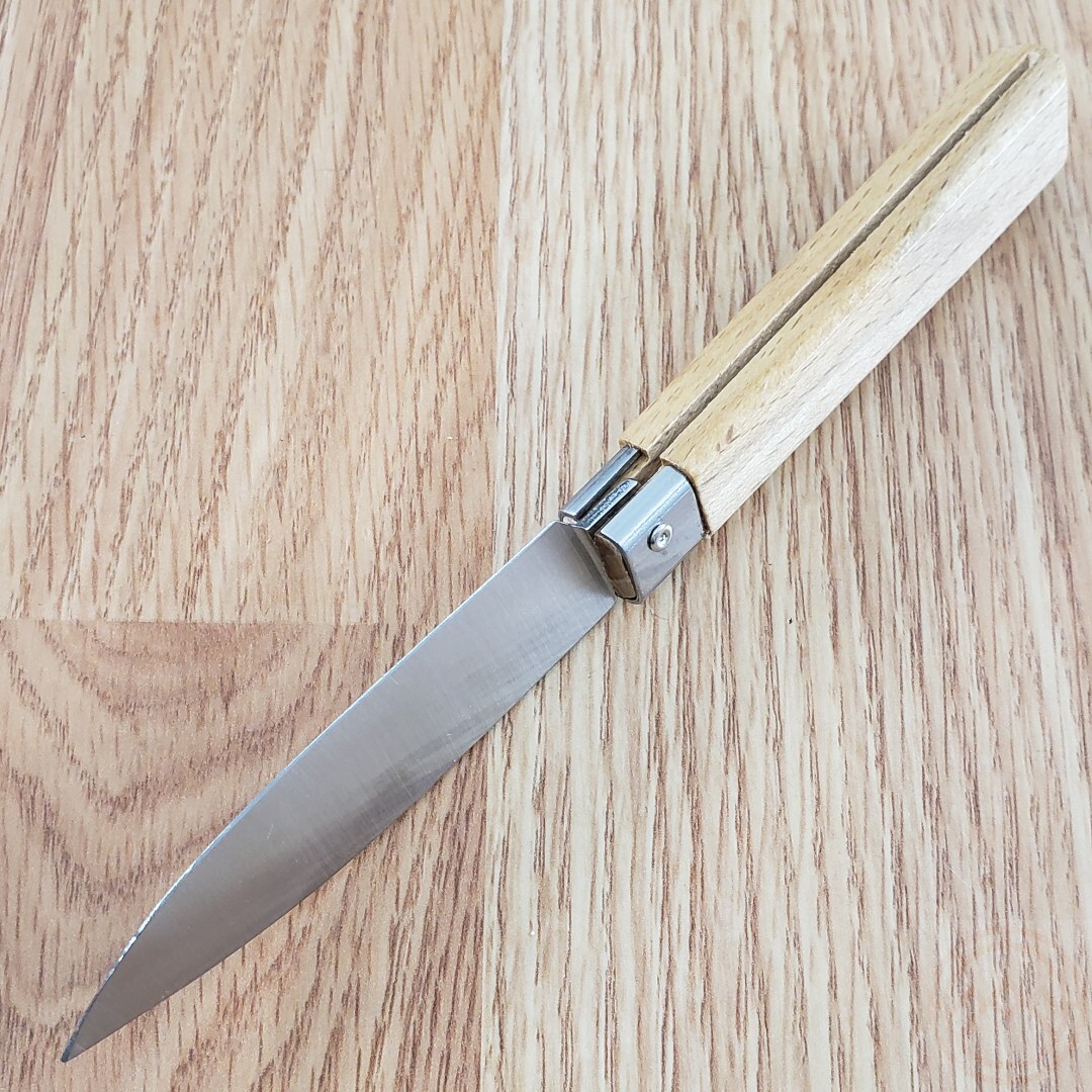 MAM Medium Folder Folding Knife 3.25″ Stainless Steel Blade Beechwood Handle