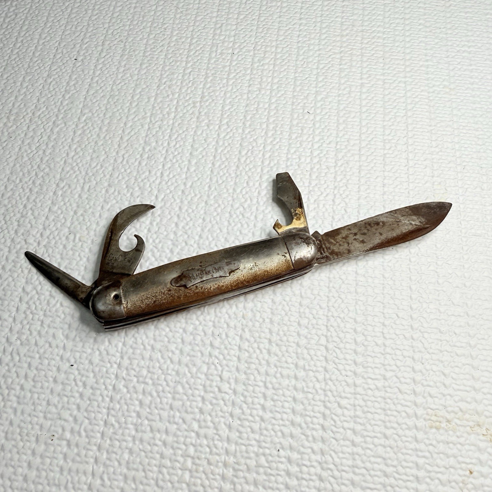 Vtg Imperial Kamp King Pocket Knife ProvRI Pat 2391731 4 Blade Scout Strong Snap