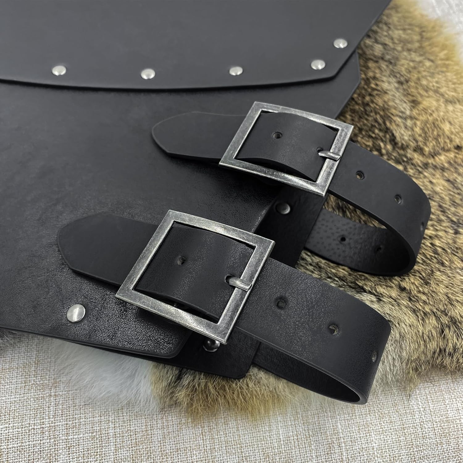 Medieval Faux Leather Chest Armor Body Armor for LARP Renaissance Cosplay