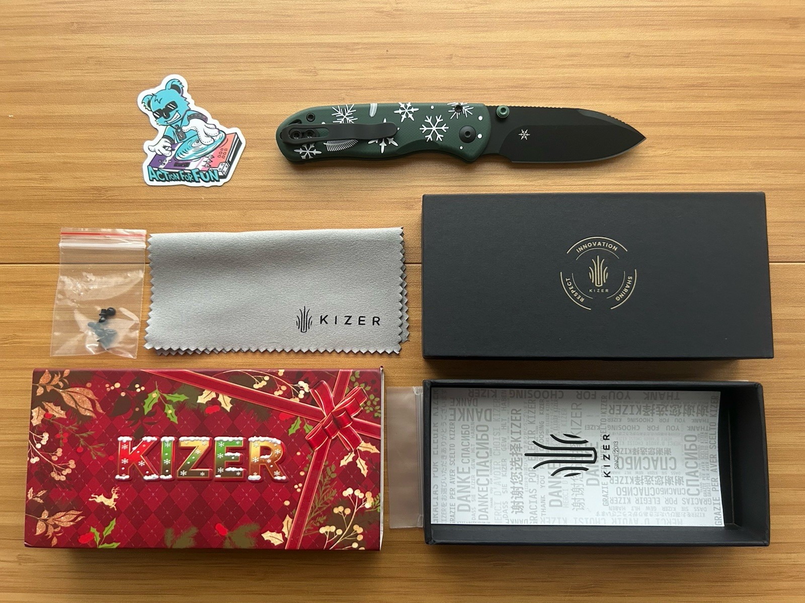 Kizer Limited Edition Christmas 2025 Drop Bear 2 V3619.2CDMC1 – Green – AEB-L
