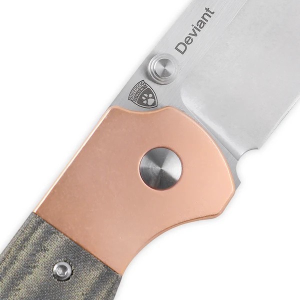 Kizer Deviant EDC Folding Pocket Knife M390 Blade Copper + Micarta Handle