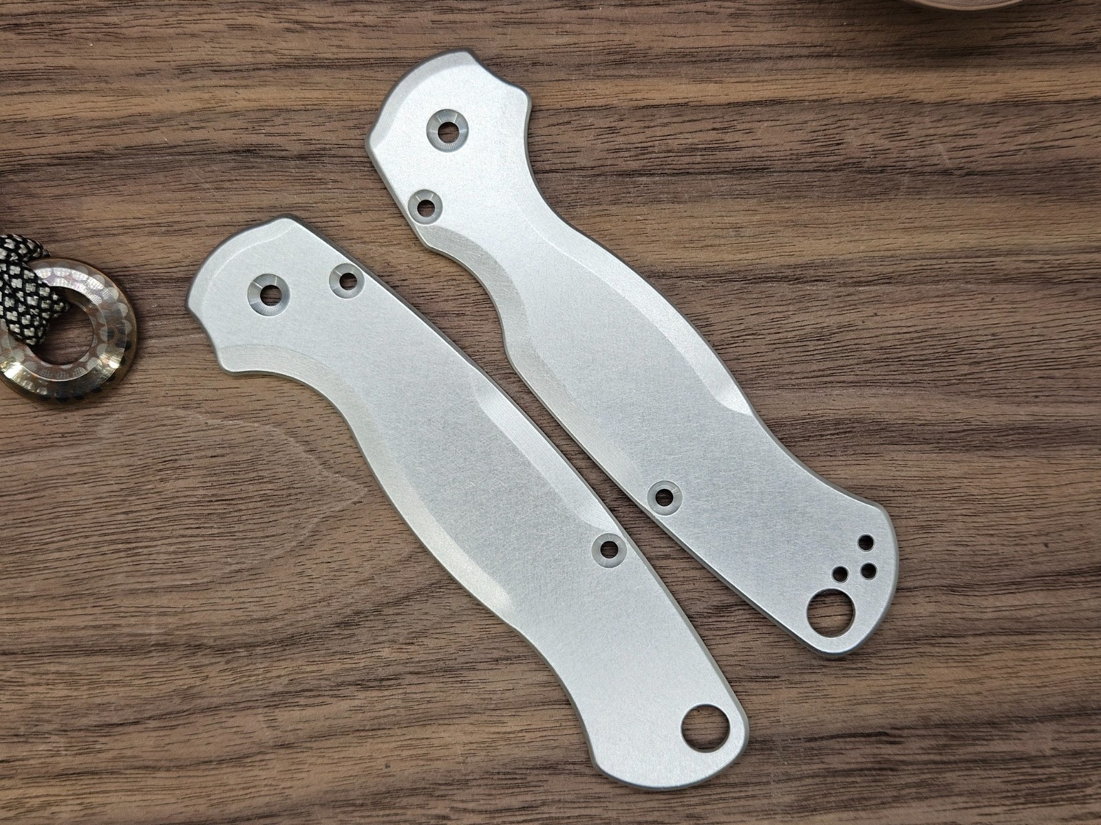 Spyderco PM2 Scales – Brass Titanium Aluminum Paramilitary 2 Knife Handles