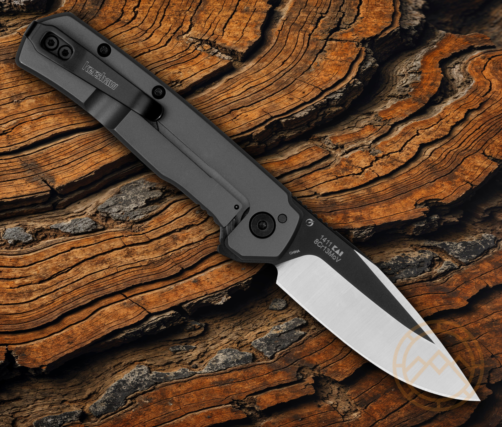 Kershaw Thermal Assisted Folding Knife 3″ 8Cr13MoV Steel Blade Stainless Handle