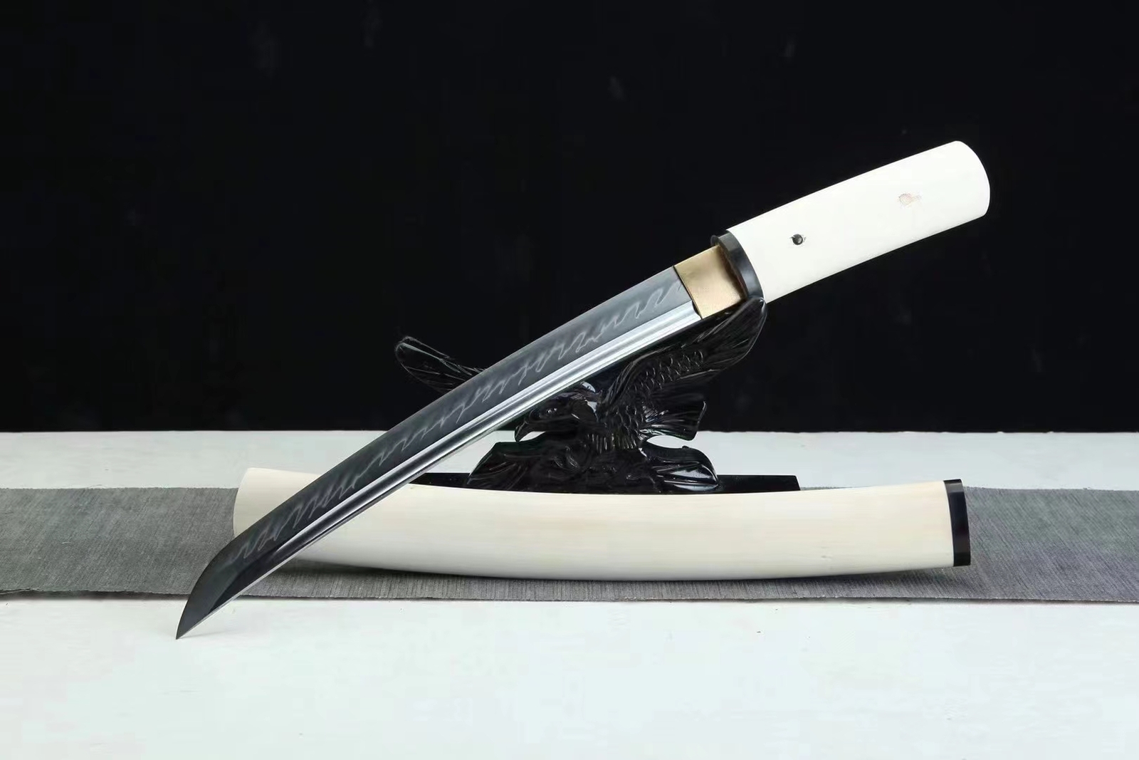 20» Tanto Sharp Shirasaya Japanese Katana Samurai Functional Short Sword