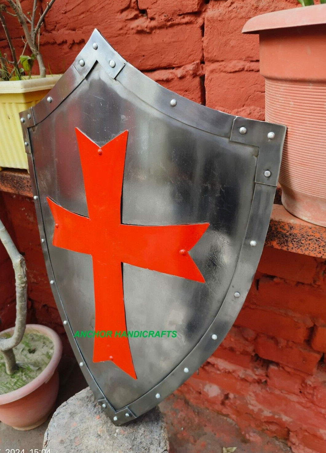 Medieval Knight Cross Battle Armour shield Templar COSPLAY Larp shield