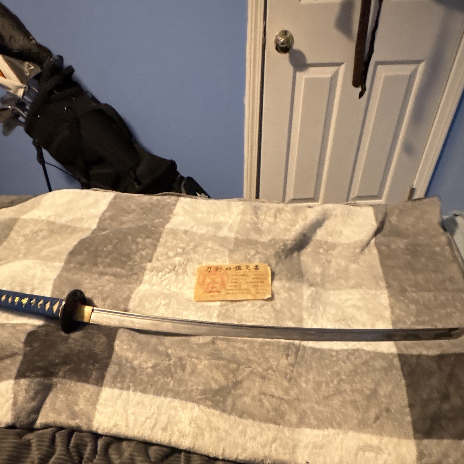 Japanese Katana Sword with Engraved Handle Samurai Sword And Engraved Tsuba