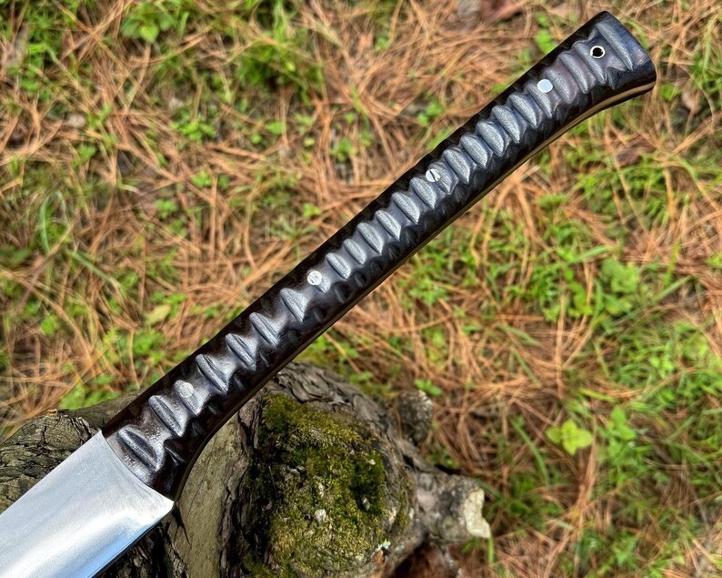 Custom Handmade Carbon Steel Blade Survival Machete Sword Hunting Sword Camping