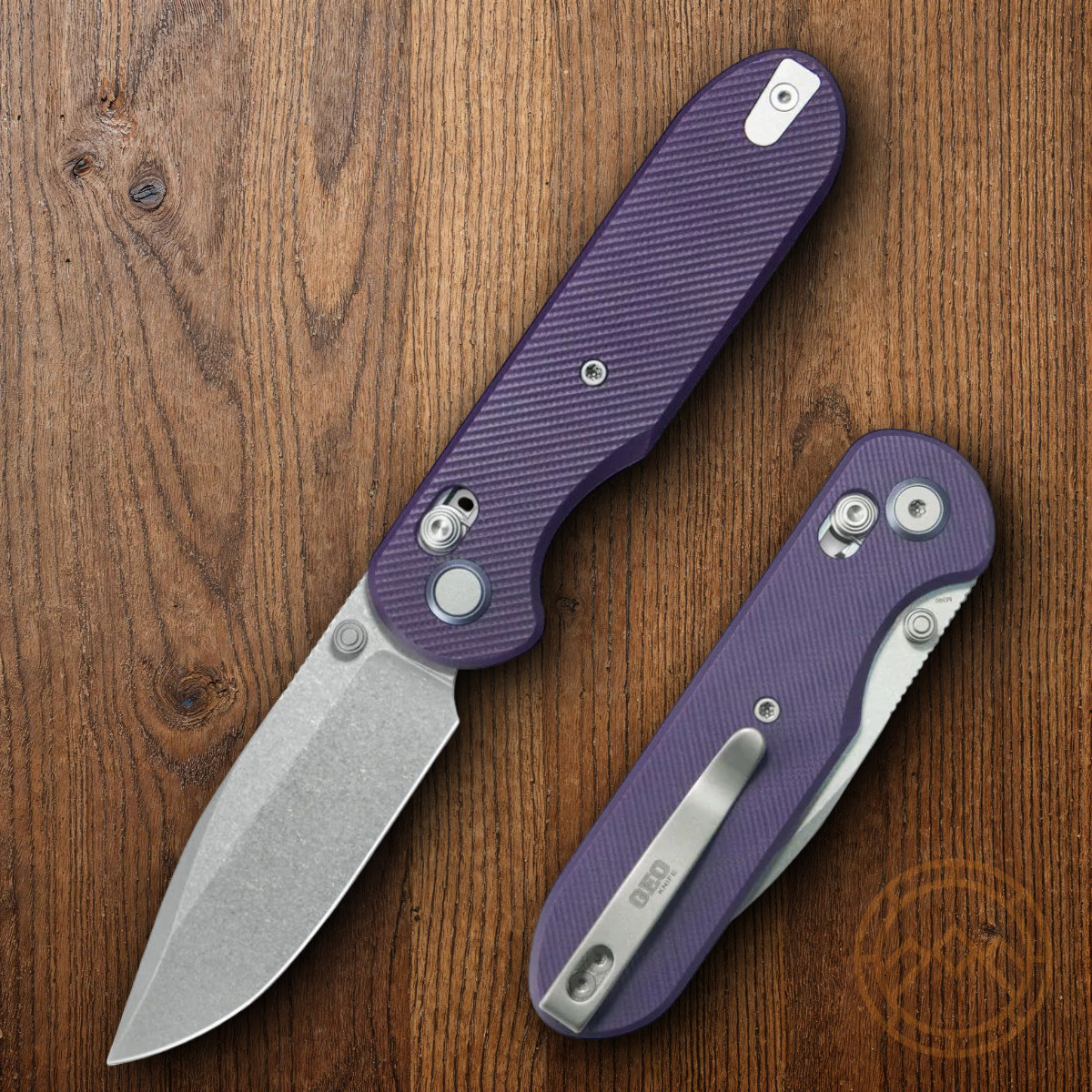 GEO Knife Ethereal Folding Knife 3″ Bohler M390 Steel Blade Purple G10 Handle