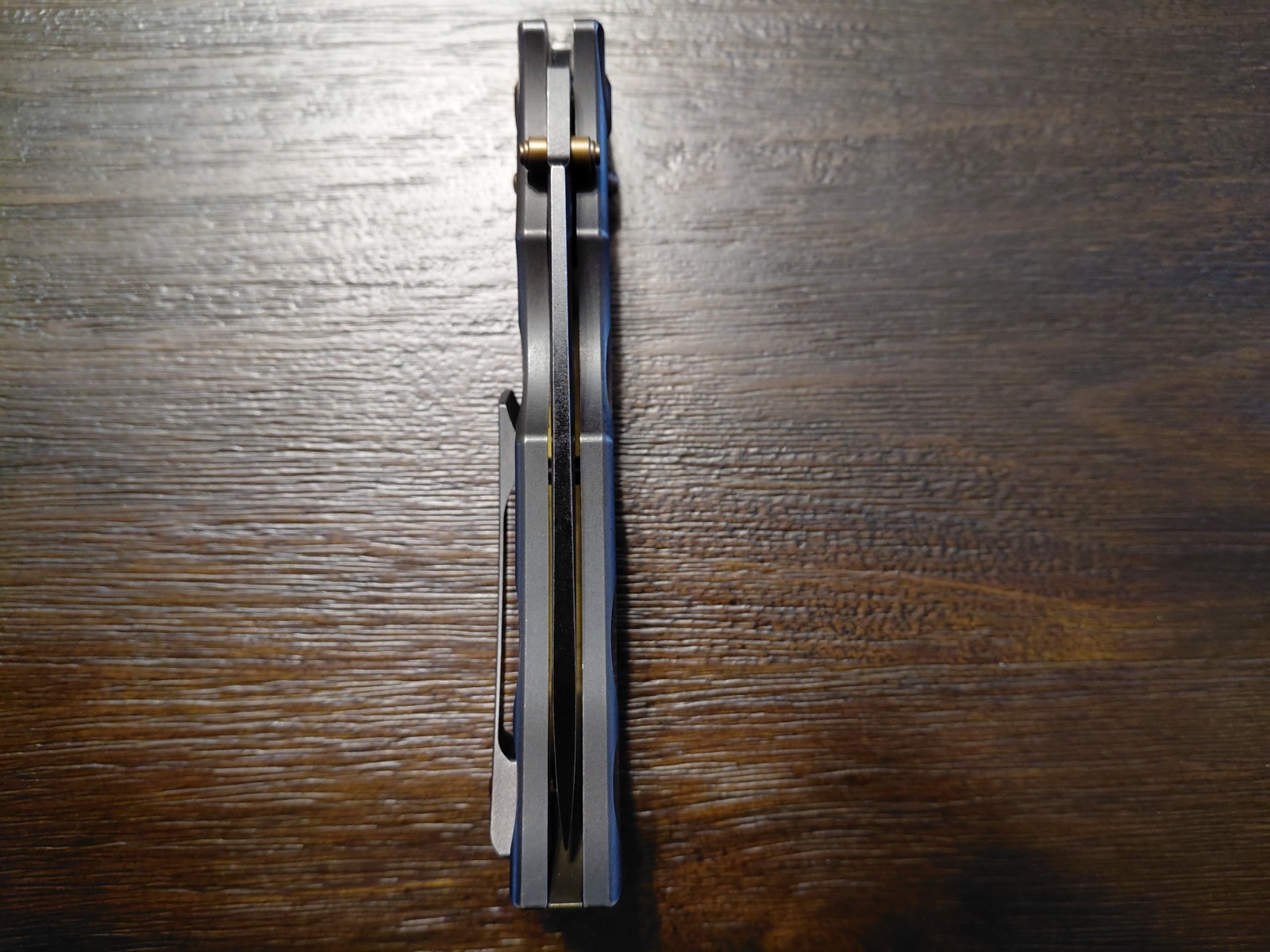 Kansept SIF Pocketknife CPM S35VN Blackwash Drop Point Blade Titanium Handle