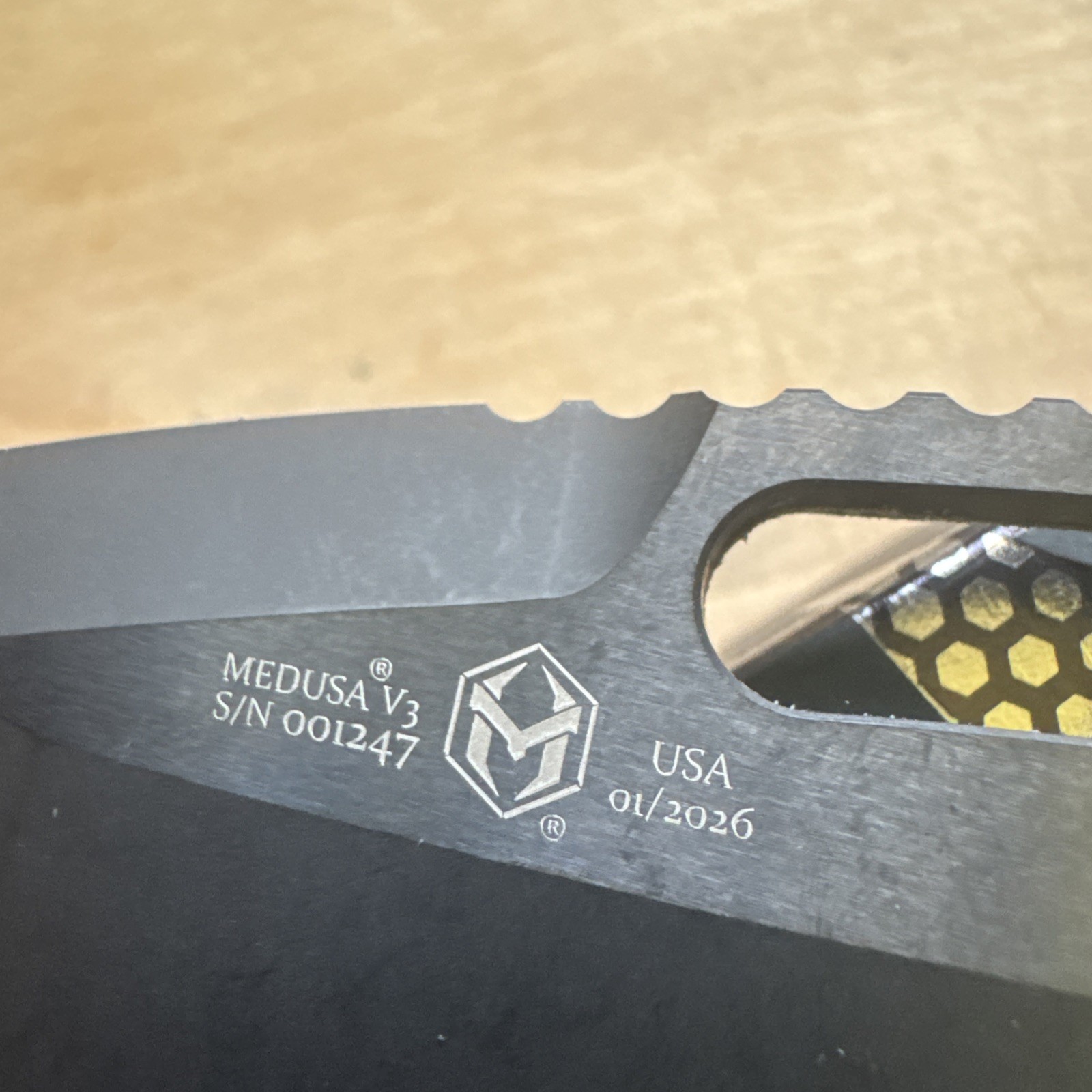 Heretic Knives Medusa Tanto DLC Magnacut Steel OD Green Framelock Made in USA