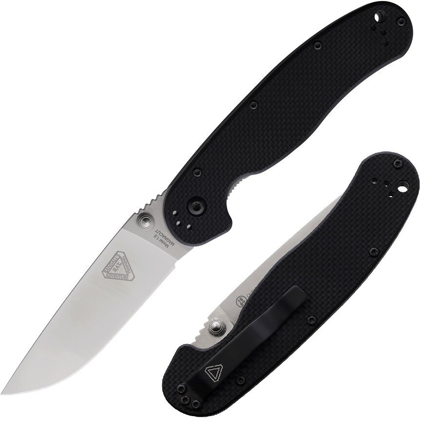 Ontario RAT 1.5 Folding Knife 3.25″ MagnaCut Stainless Blade Black G10 Handle