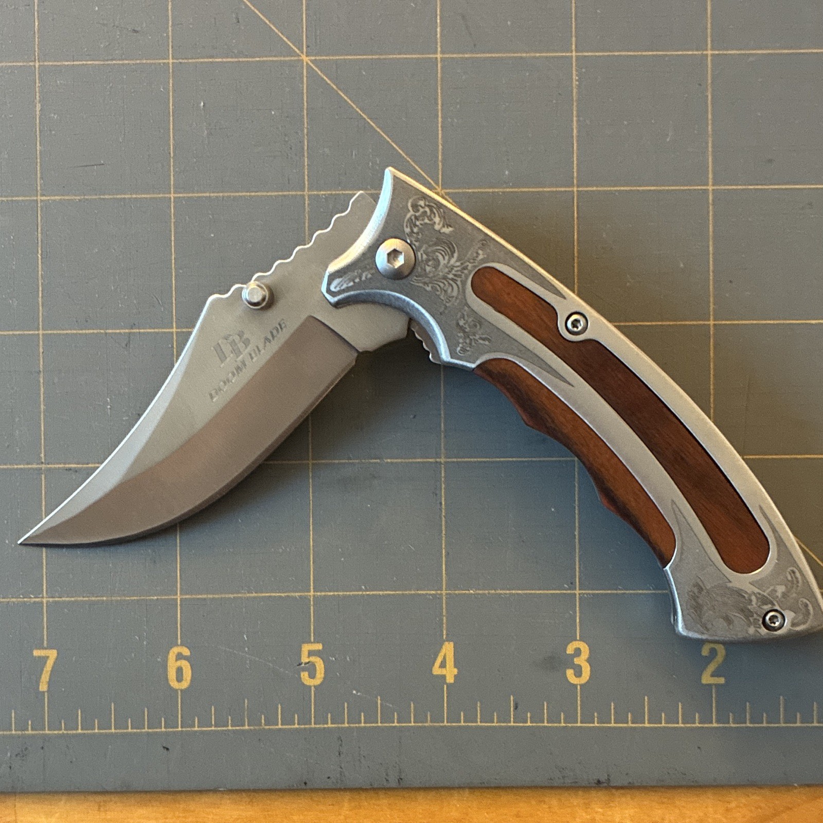 Browning Blade Manual Folding Pocketknife Hawkbill Plain SS, Liner Lock/Clip