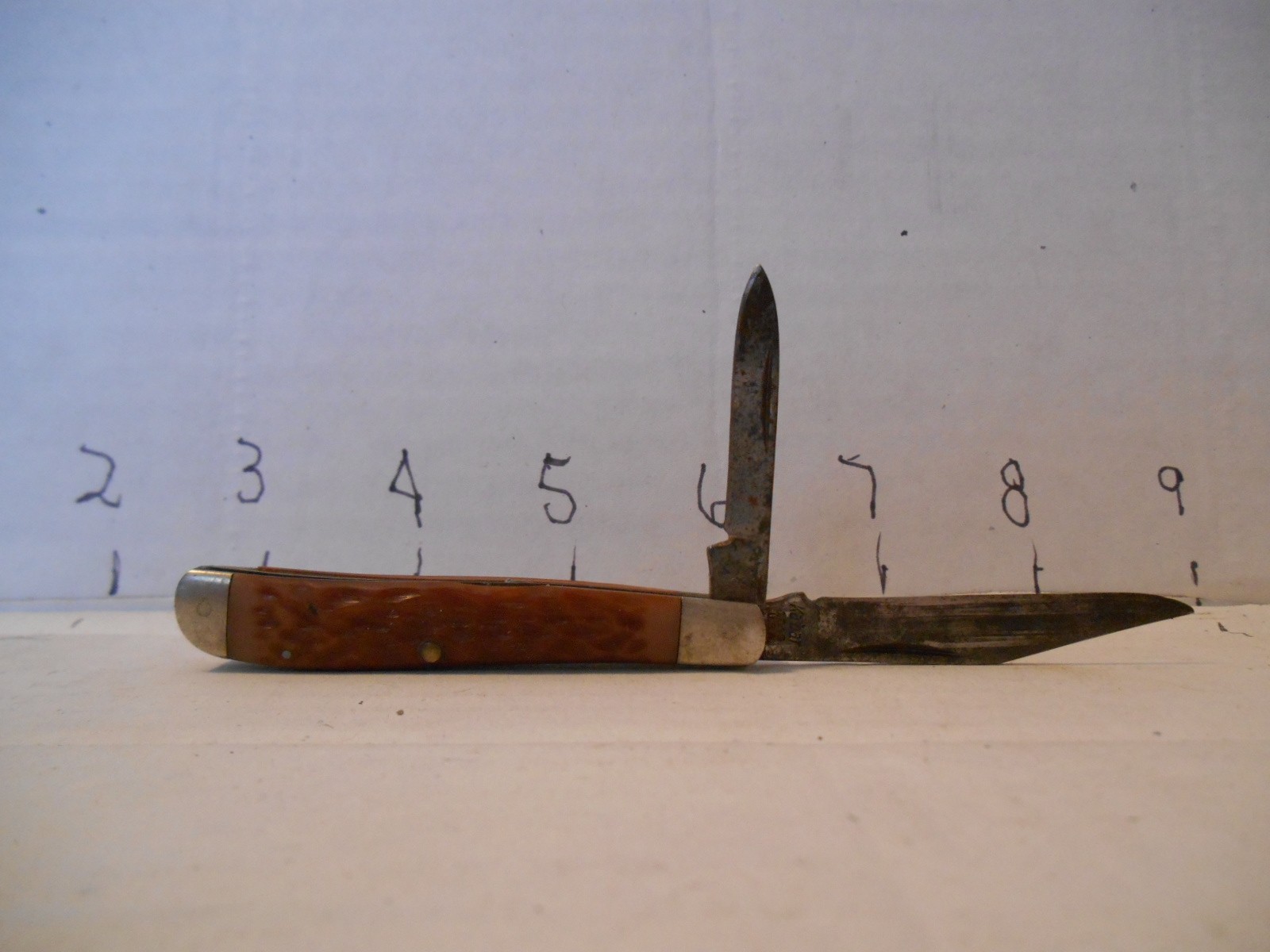 1960s KABAR 1019 USA Pocket Knife 2 Blades Folding 2.75 in long