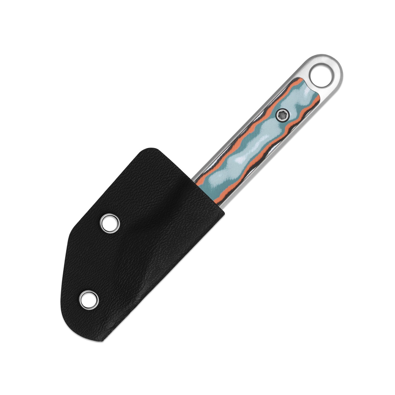 Kizer Cannoli Keychain Fixed Knife AUS-10 Blade Micarta Handle + Sheath 1089A1