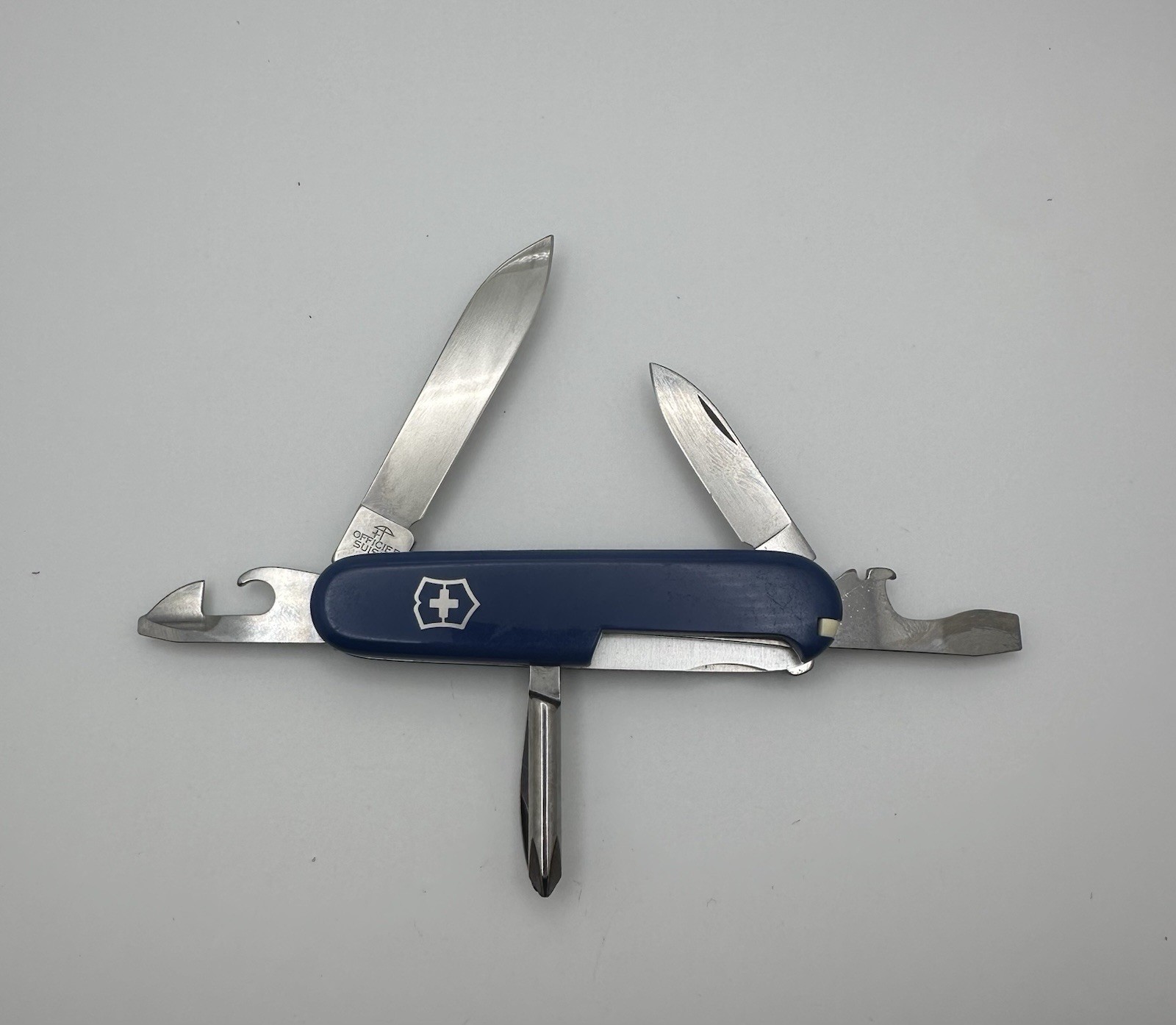 Blue Victorinox Swiss Army Knife 91mm Lot Branded Huntsman And Tinker Nice