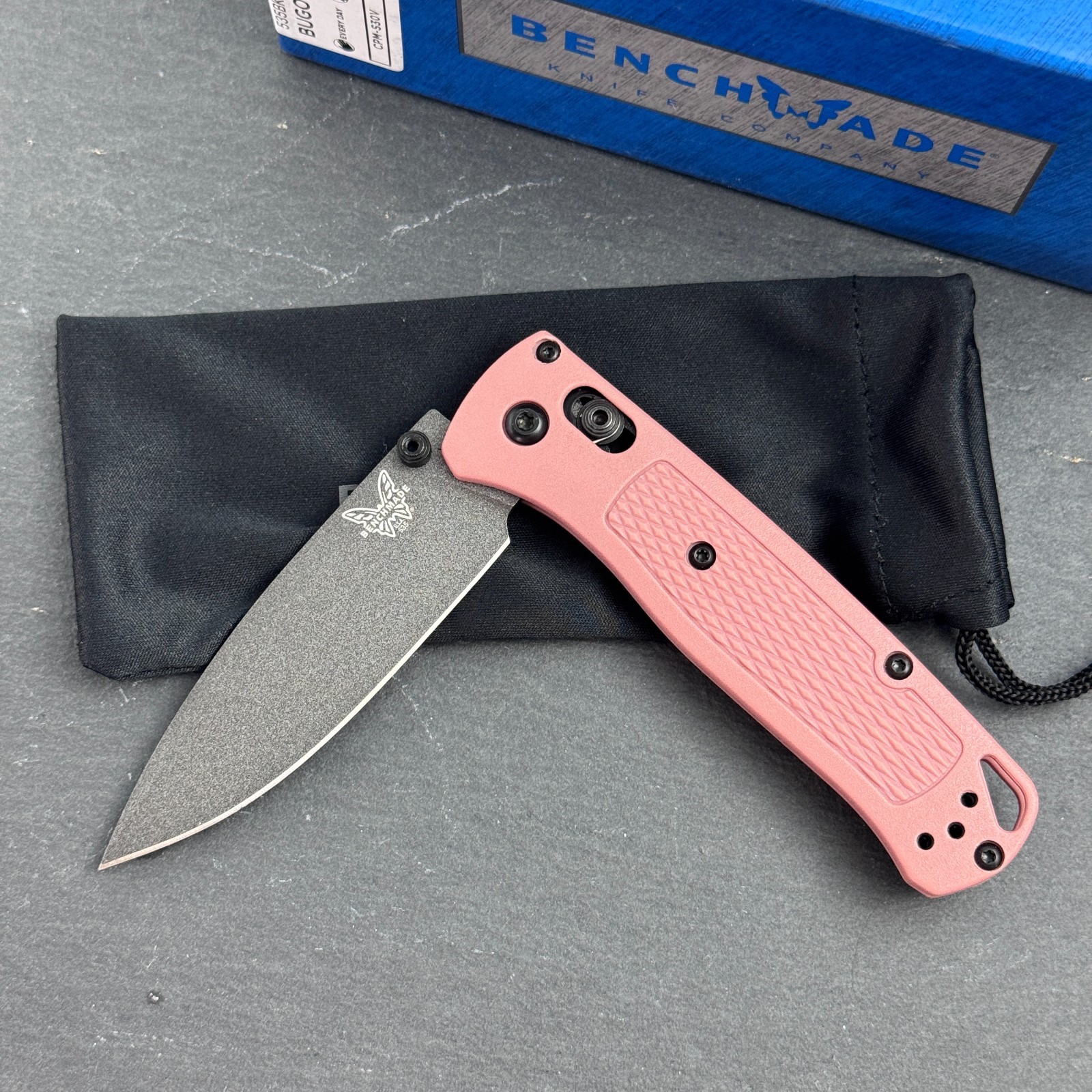 Benchmade Bugout 535BK-06 Black S30V Alpine Glow Grivory Handle Folding Knife