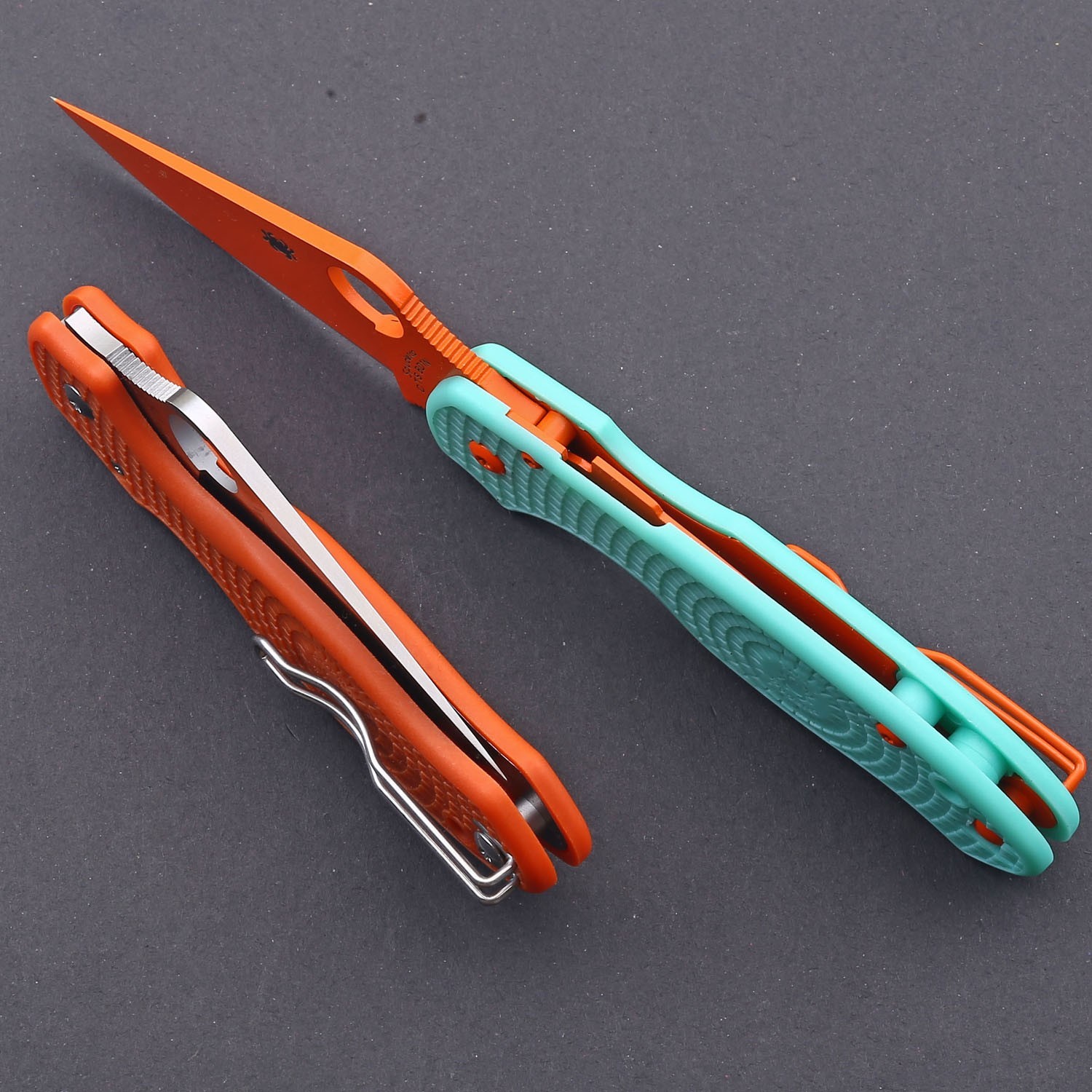Orange Pocket Knife Folding Blade Pocket Knives Hunting Camping Edc Tool Nylon