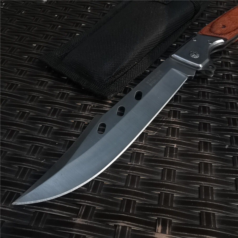 Swallowtail 58HRC 8CR15 Blade Folding Knife Hunting Pocket Knife Tactical Tool