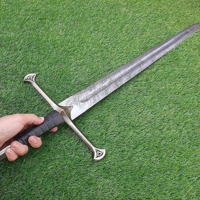 Hand-Forged Damascus Steel ViKing Aragorn Sword | Ancient Sword | With Sheath