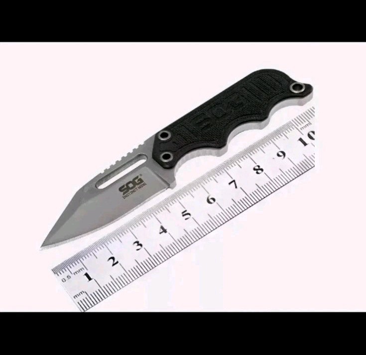 SOG Instinct Mini Fixed Blade Knife G10 Full Tang Neck Knife Sheath EDC Tactical