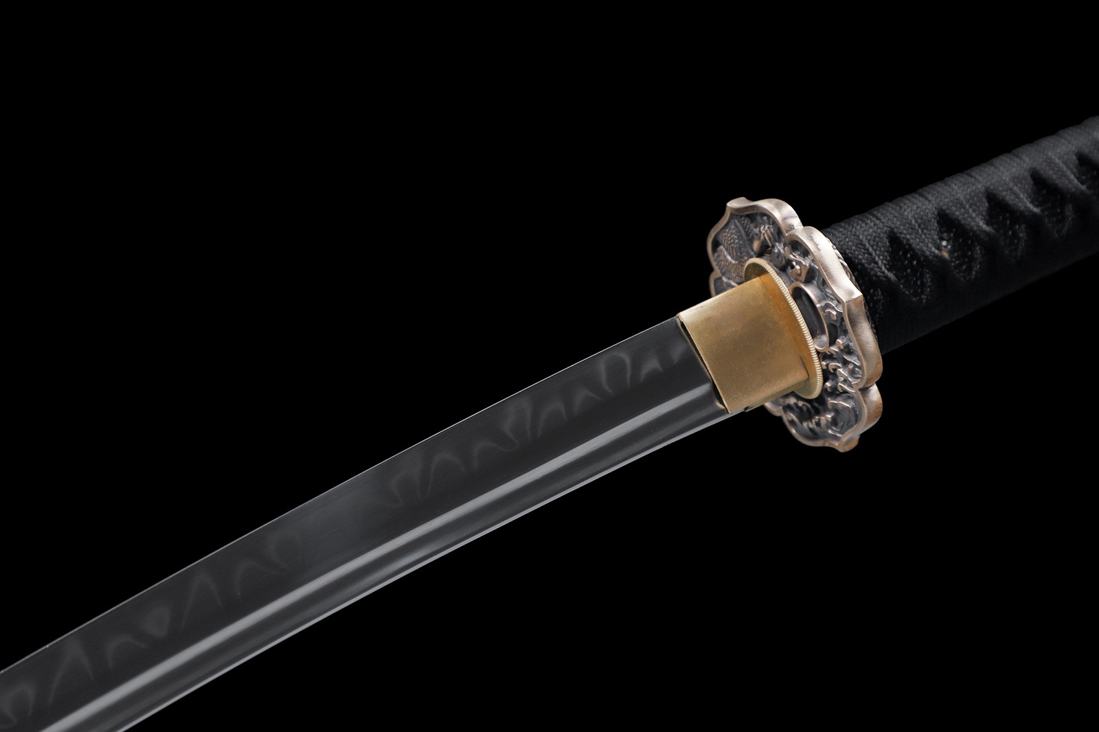 Katana Japanese Samurai Sharp Functional Sword Clay Tempered Folded T10 Steel